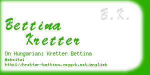bettina kretter business card